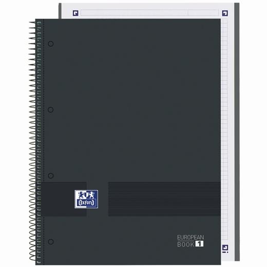 OXFORD - & YOU CUADERNO EUROPEANBOOK WRITE&ERASE A4+ 80H 5X5 T/EXTRADURAS NEGRO (Ref.400159031)