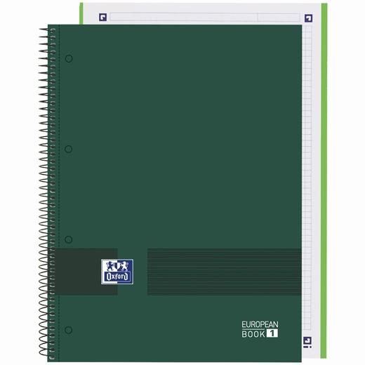 OXFORD - & YOU CUADERNO EUROPEANBOOK WRITE&ERASE A4+ 80H 5X5 T/EXTRADURAS VERDE MILITAR (Ref.400158919)