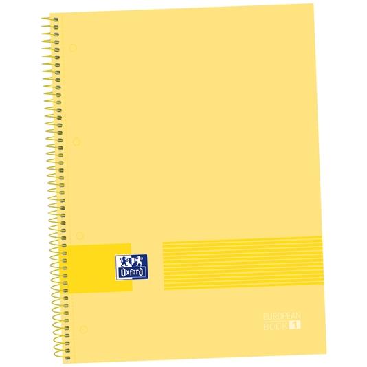 OXFORD - &YOU CUADERNO EUROPEANBOOK 1 ESPIRAL 80H 5X5 T/EXTRADURAS A4+ BANANA -5U- (Ref.400149494)