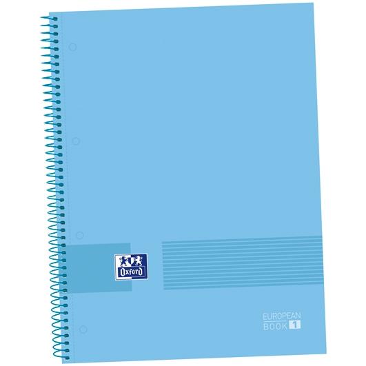 OXFORD - &YOU CUADERNO EUROPEANBOOK 1 ESPIRAL 80H 5X5 T/EXTRADURAS A4+ SOFT PERIWINKLE BLUE -5U- (Ref.400149492)