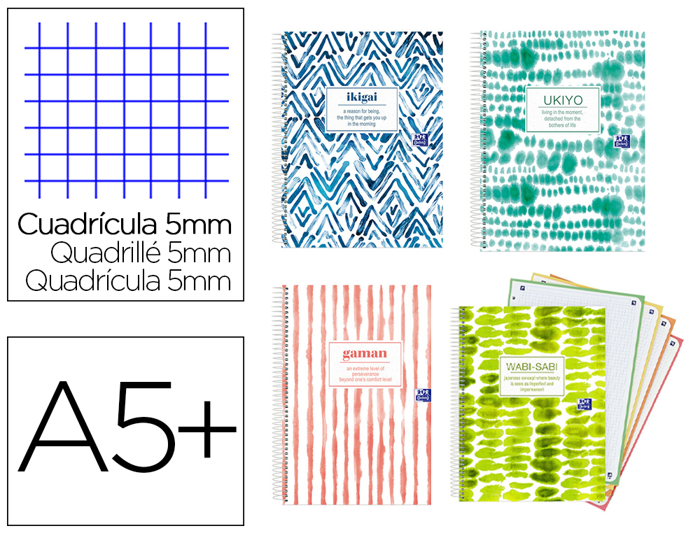 OXFORD - BLOCK OXF.JAPANDI EB t.EXTRA A5 120h CD. (Ref.400171357)