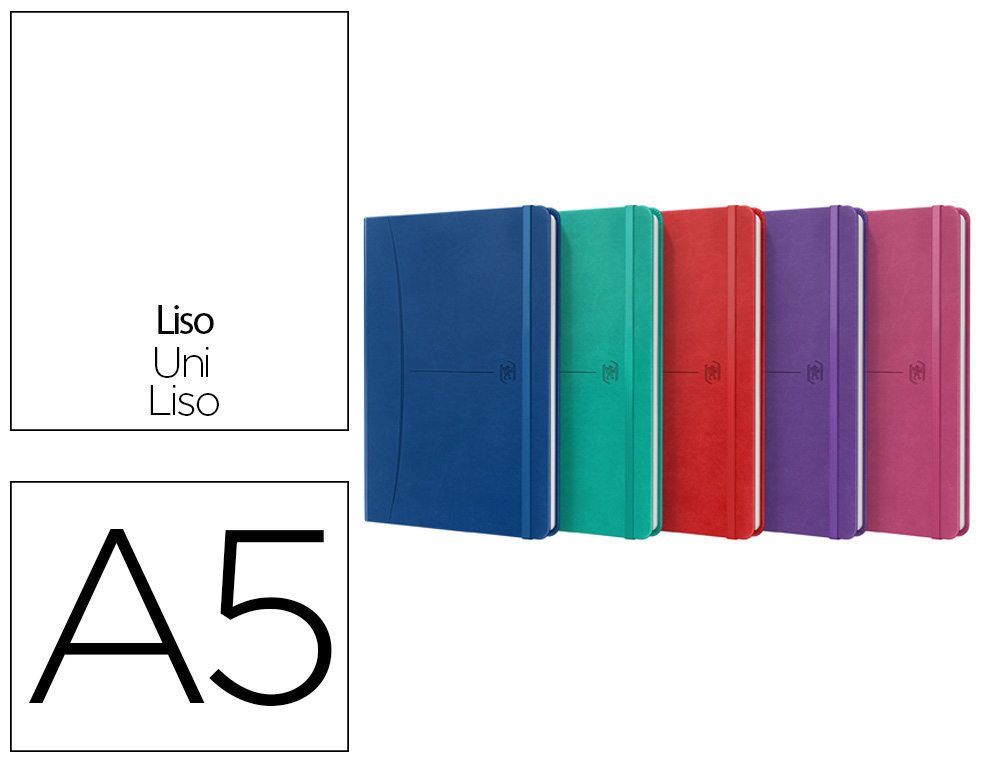 OXFORD - CUADERNO SIGNATURE A5 TAPA EXTRADURA 80H LISO COLORES SURTIDOS VIVOS (Ref.400163615)