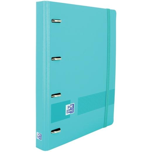 OXFORD - LIVE & GO CARPETA 4 ANILLAS 35MM EUROPEANBINDER A4+ POLYFOAM C/RECAMBIO 5X5 AQUA (Ref.400160536)
