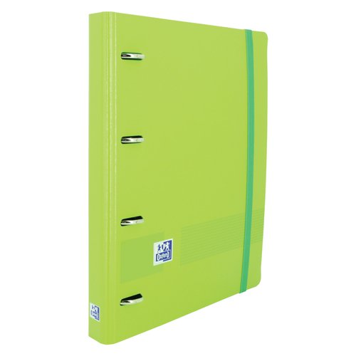 OXFORD - LIVE & GO CARPETA 4 ANILLAS 35MM EUROPEANBINDER A4+ POLYFOAM C/RECAMBIO 5X5 VERDE MANZANA (Ref.400160535)