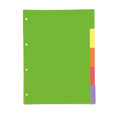 OXFORD - SEPARADORES CARTULINA A4 5 ps. (Ref.400149955)