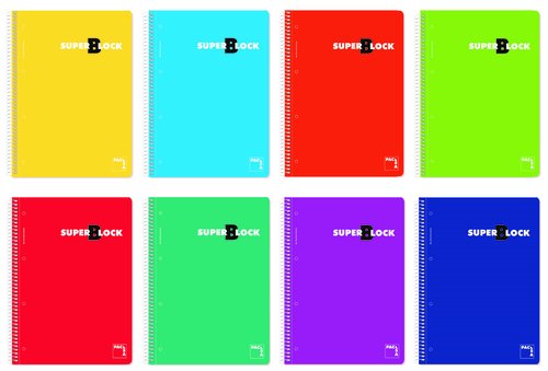 PACSA - BLOCK SUPERBLOCK micro.tapa EXTRA A4 160h CUADRIC.5x5 60g COL.SUR.(4) (Ref.16441)