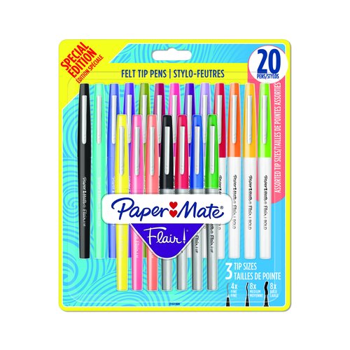 PAPER MATE - ROTUL. FLAIR PACK GRANDE B/20 (Ref.2161989)