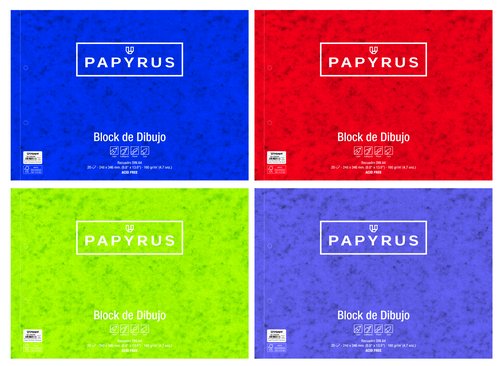 PAPYRUS - BLOC DE DIBUJO Fº PROL. 20h RECUADRO 2 TALADROS (Ref.37002498)