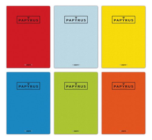 PAPYRUS - LIBRETA A5+ 48h 90g GOFRADA PAUTA 3,5 COL.SUR. (Ref.88430799)