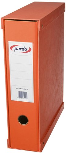 PARDO - ARCHIVADOR palanca FORRADO PVC A4 con CAJA 70mm NARANJA (Ref.924109)