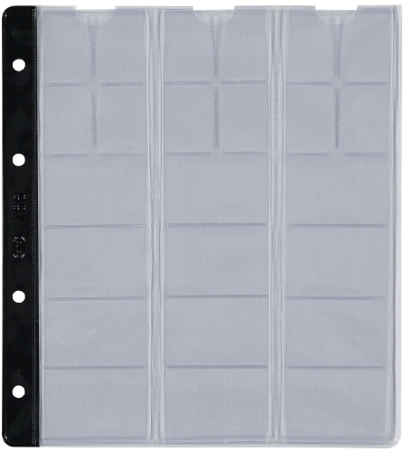 PARDO - FUNDA para ALBUM de MONEDAS con LOMO RFZO.NEGRO especial EUROS 12+12 aloj. (Ref.76600)