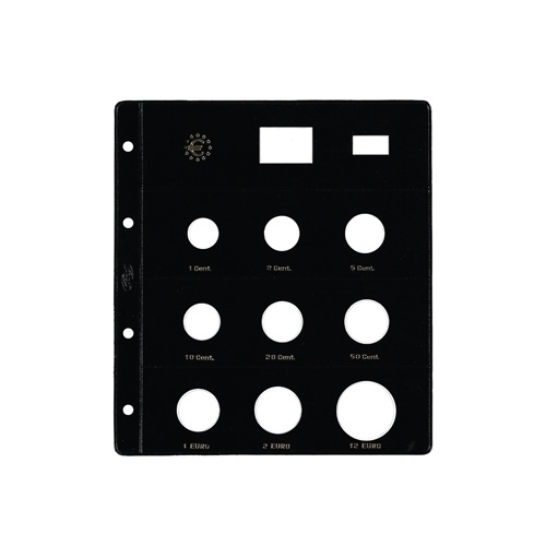 PARDO - FUNDA para ALBUM de MONEDAS tipo CLARABOYA EUROS 9 aloj. (especial 12 €) (Ref.172000)