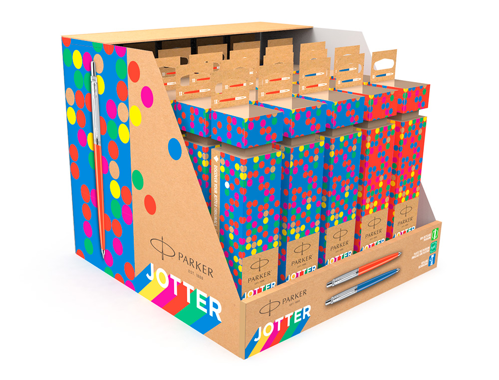PARKER - BOLIGRAFO JOTTER ORIGINALS CRACKER EXPOSITOR DE 25 UNIDADES SURTIDAS (Ref.2159860)
