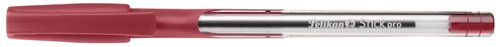 PELIKAN - BOLIGRAFO STICK PRO ROJO CAJA DE 20 UNIDADES (Ref.912329)
