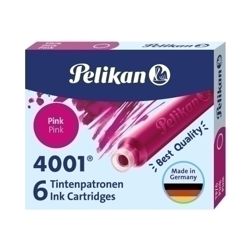 PELIKAN - TINTA ESTILOGRAFICA TP6 ROSA CAJA DE 6 CARTUCHOS (Ref.321075)