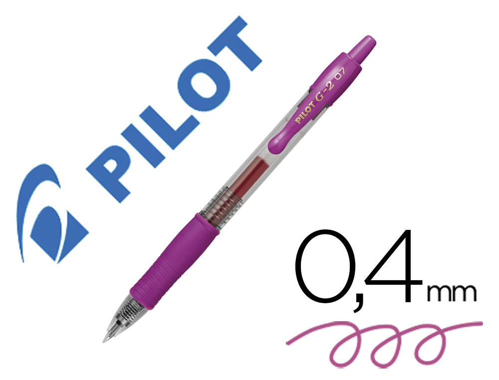 PILOT - ROLLER GEL RT. G-2 0,7 ROSA PASTEL (Ref.BL-G2-7-P / NG2RS)