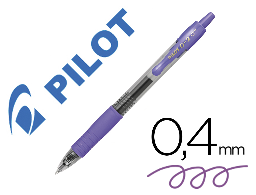 PILOT - ROLLER GEL RT. G-2 0,7 VIOLETA PASTEL (Ref.BL-G2-7-V / NG2VI)