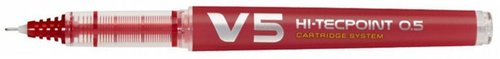 PILOT - ROLLER T.LIQ. V-5 RECARGABLE ROJO (Ref.BXC-V5-R)