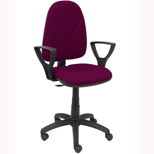 PIQUERAS Y CRESPO - SILLA ALGARRA GIRATORIA CP BRAZOS/F TEJIDO BALI MORADO (Ref.1006CPBALI760BGOLF)