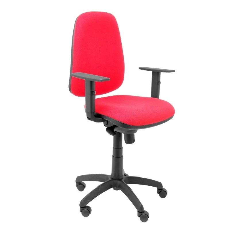 PIQUERAS Y CRESPO - SILLA OFICINA ERGONOMICA SINCRO CON BRAZOS REGULABLES Y REGULABLE EN ALTURA BALI ROJO (Ref.1017SBALI350B10)