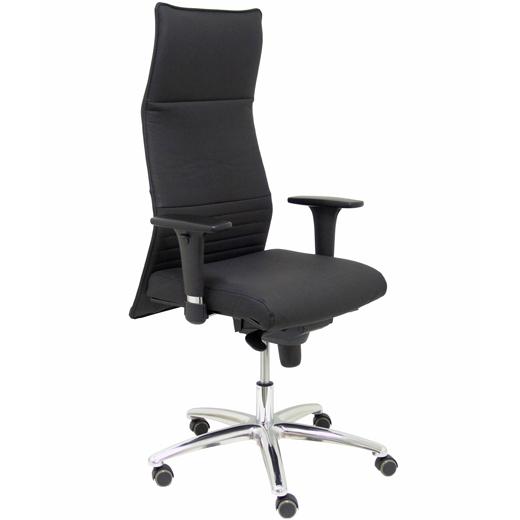 PIQUERAS Y CRESPO - SILLON ALBACETE DIRECCION USO INTENSIVO (8H) BRAZOS REGULABLES MECANISMO SINCRO TAPIZADO PIEL NEGRO (Ref.206SPIELNE)