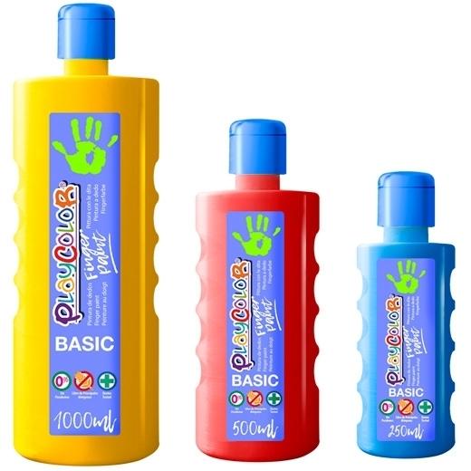 PLAYCOLOR - PINTURA DE DEDOS FINGER PAINT BASIC BOTELLA 250ML NEGRO (Ref.17671)