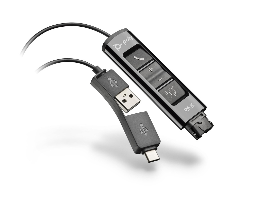 POLY - ADAPTADOR PARA AURICULARES DA75 QD A PC, PUERTO USB (Ref.218266-01)