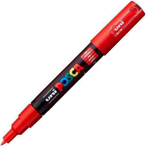 POSCA - MARCADOR T.OPACA NO PERM. UNI 0,7 F (PC-1M) ROJO (Ref.264978000/017871000)