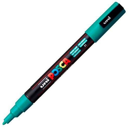 POSCA - MARCADOR T.OPACA NO PERM. UNI 0,9 (PC-3M) VERDE ESMERALDA (Ref.263764000/036814000)