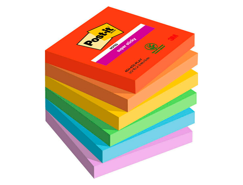 POST-IT - TACO NOTAS 654 76x76 P/6 (Ref.654-6SS-PLAY)