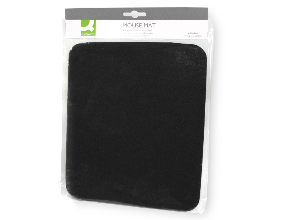 Q-CONNECT - ALFOMBRILLA PARA RATON BASIC NEGRA 260X220X5 MM (Ref.KF04517)