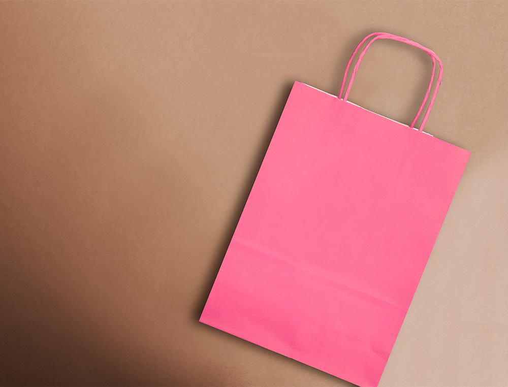 Q-CONNECT - BOLSA PAPEL CELULOSA ROSA S CON ASA RETORCIDA 240X320X10 MM (Ref.KF03749)
