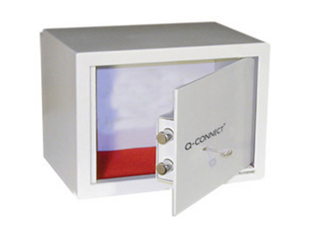 Q-CONNECT - CAJA DE SEGURIDAD DOBLE PASADOR CAPACIDAD 10L CON ACCESORIOS FIJACION 296X140X196 MM (Ref.KF04388)