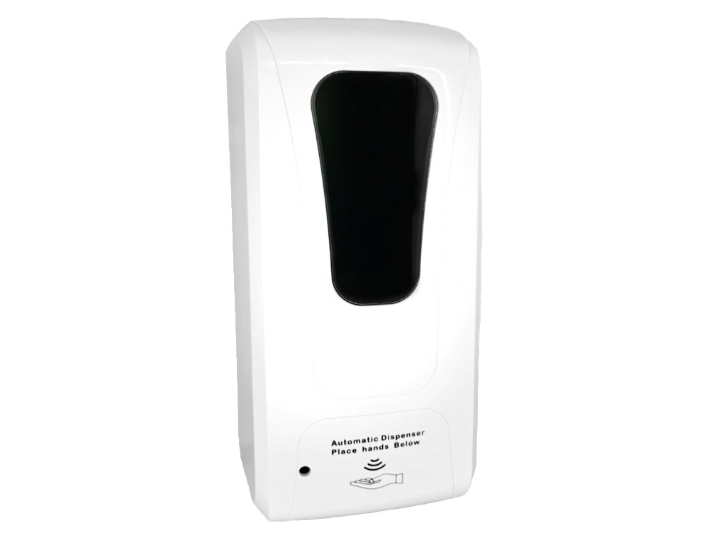 Q-CONNECT - DISPENSADOR PARA GEL Y JABON AUTOMATICO SENSOR Y SOPORTE METALICO 152 CM ALTO 13X11,5X27 CM 1000 ML BLANCO (Ref.KF10689)
