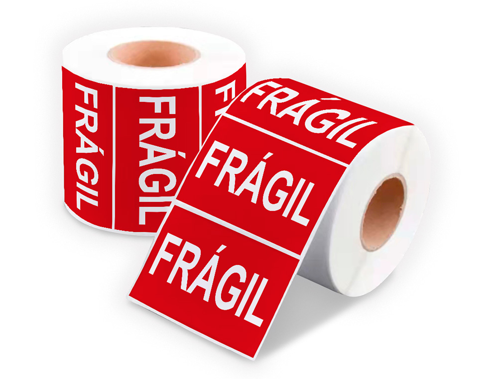 Q-CONNECT - ETIQUETA FRAGIL 50X100 MM ROLLO DE 200 UNIDADES (Ref.KF10976)