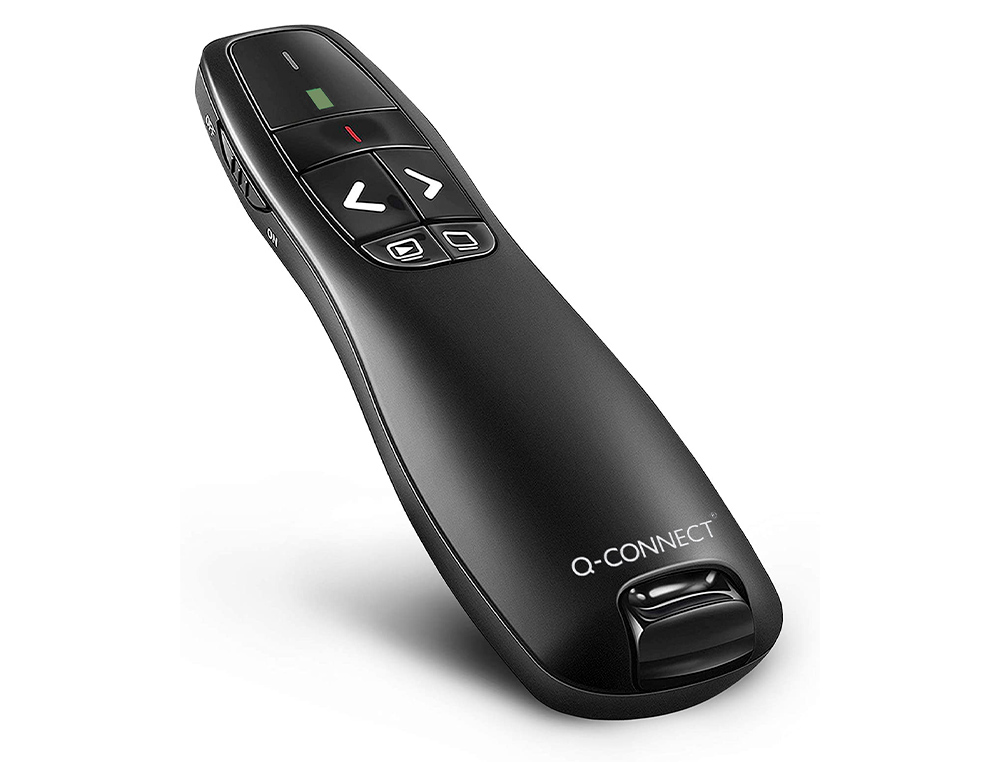 Q-CONNECT - PUNTERO LASER PARA PRESENTACIONES 5 BOTONES ALCANCE 20 MT MICRO USB (Ref.KF11029)