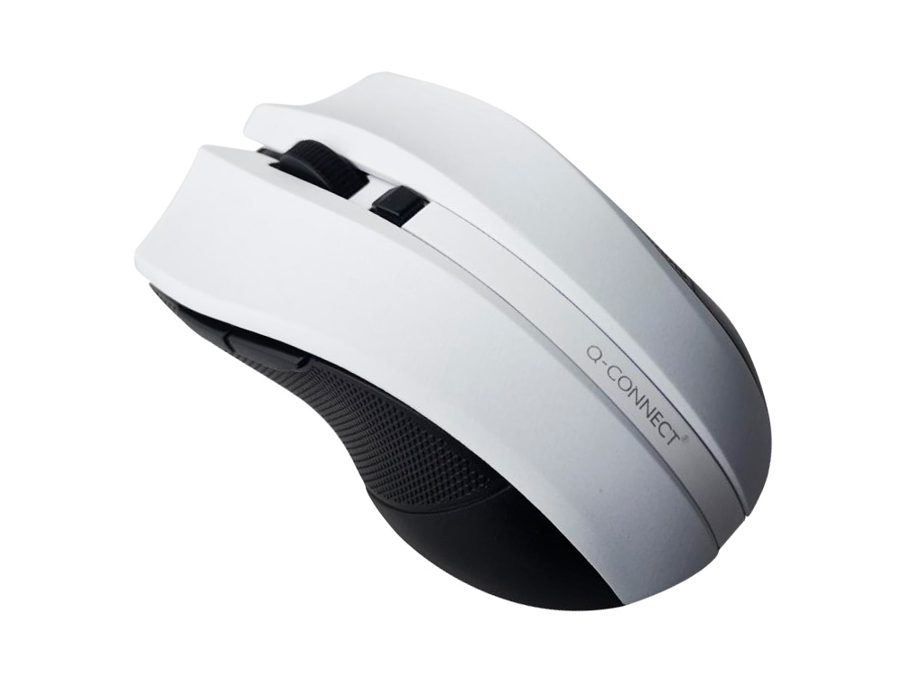 Q-CONNECT - RATON OPTICO INALAMBRICO 1000 DPI RECEPTOR USB 2,4 GHZ BLANCO (Ref.KF10970)