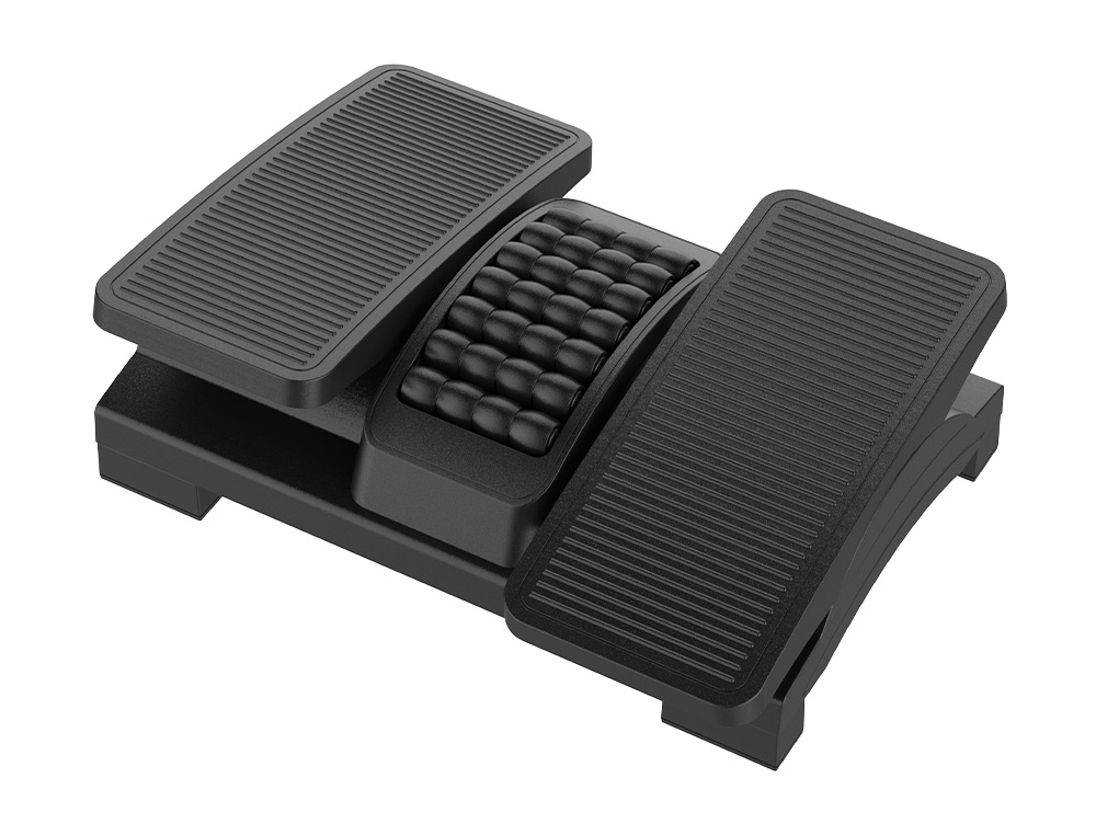 Q-CONNECT - REPOSAPIES PLASTICO AJUSTABLE DERECHA IZQUIERDA 2 ALTURAS EFECTO MASAJE 430X320X110 MM (Ref.KF16946)