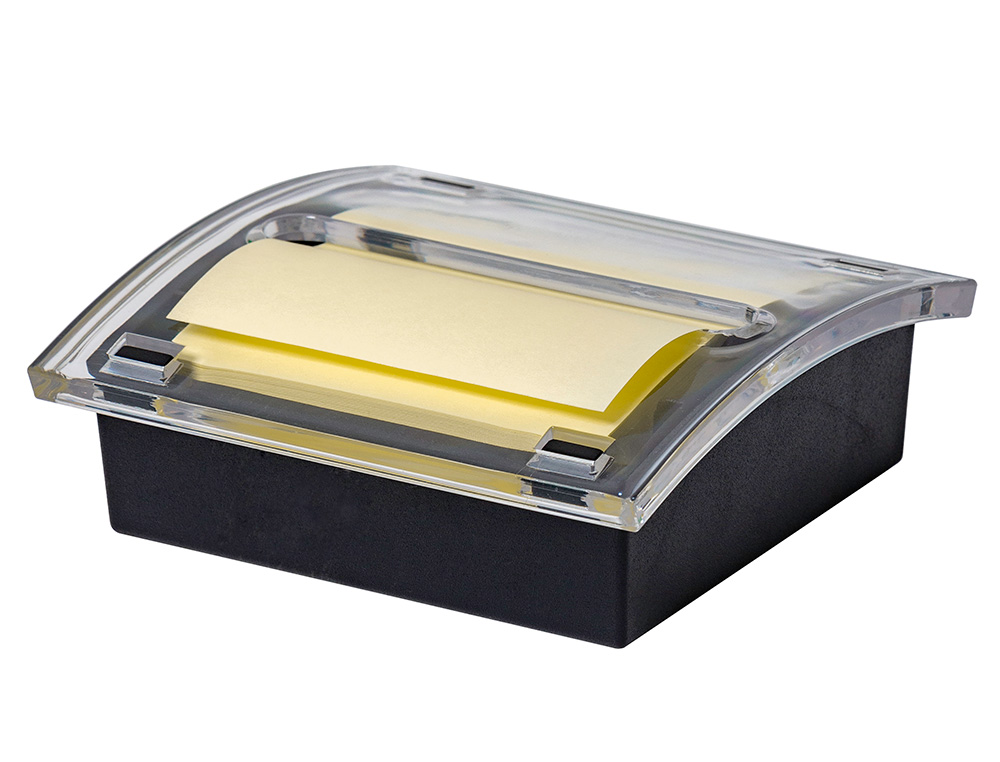 Q-CONNECT - SOPORTE BLOC DE NOTAS ADHESIVAS QUITA Y PON ZIGZAG COLOR NEGRO CON 1 BLOC 76X76 MM (Ref.KF11398)