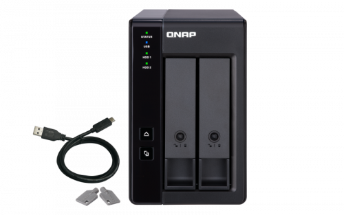 QNAP - unidad de disco multiple Negro (Ref.TR-002)