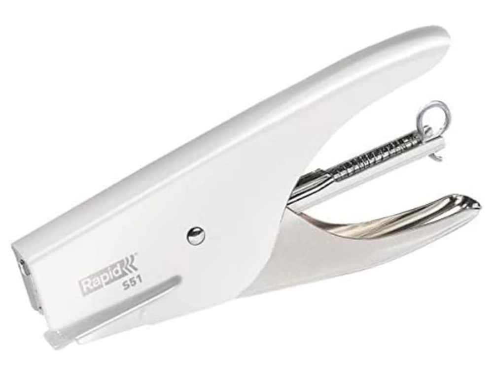 RAPID - GRAPADORA DE TENAZA S51 METALICA CAPACIDAD DE GRAPADO 15 HOJAS USA GRAPAS 21/4 CROMADA (Ref.10538702)