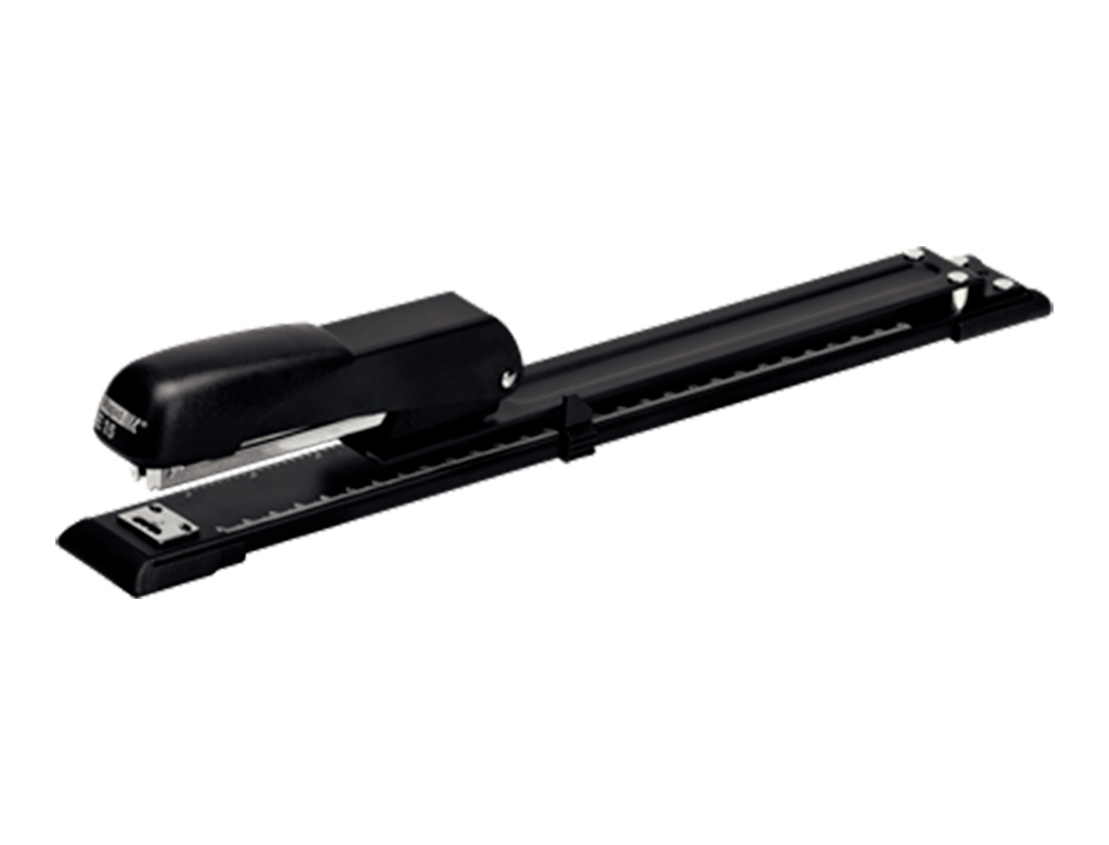 RAPID - GRAPADORA E15 METALICA BRAZO LARGO CAPACIDAD 20 HOJAS USA GRAPAS 24/6 Y 26/26 COLOR NEGRO (Ref.20598000)