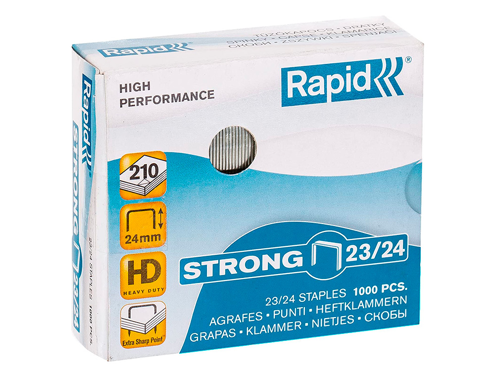 RAPID - GRAPAS STRONG 23/24 GALVANIZADAS -CAJA DE 1000- (Ref.24870500)