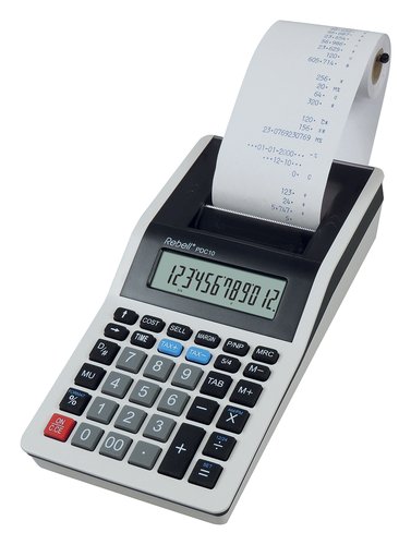 REBELL - CALCULADORA IMPRESORA 12 DIGITOS PDC10 WB (Ref.RE-PDC10 WB)