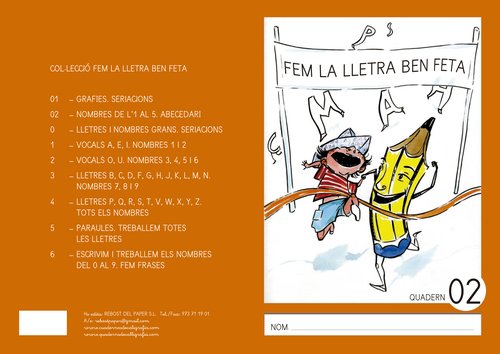 REBOST - CUADERNO (CAT.) FEM LA LLETRA BEN FETA "MAJUSCULAS" Nº 02 (Ref.MAY.Nº02-CAT)