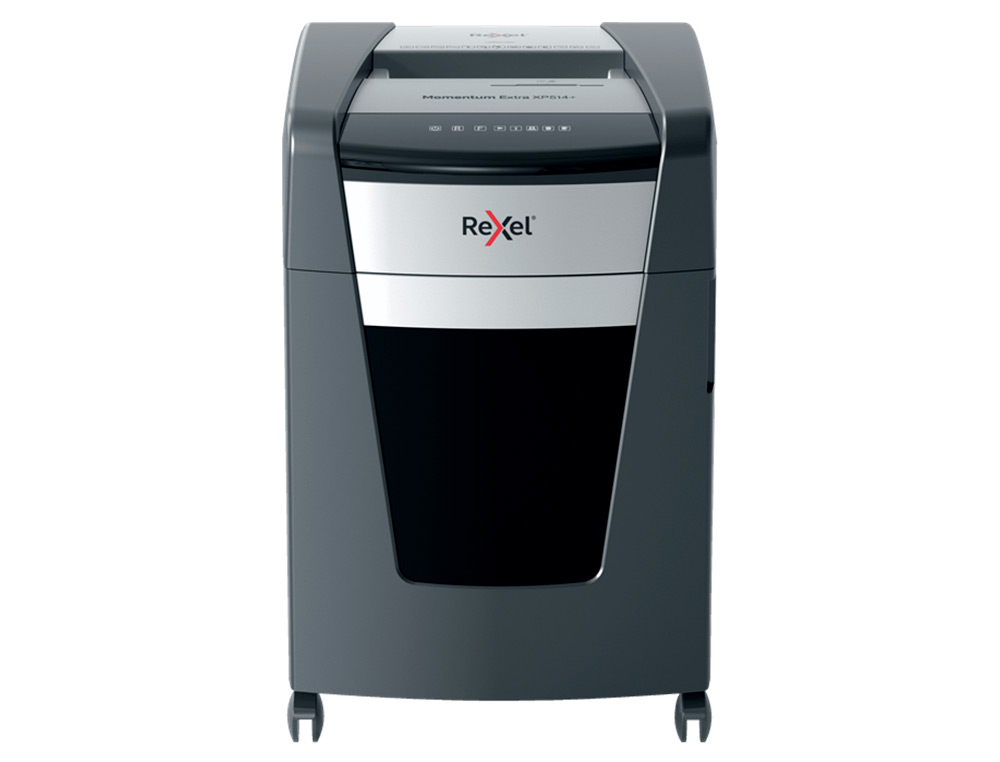 REXEL - DESTRUCTORA DE DOCUMENTOS MOMENTUM EXTRA XP514+ CAPACIDAD CORTE 14 H P5 DESTRUYE GRAPAS CLIPS CD Y (Ref.2021514MEU)