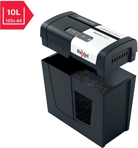REXEL - DESTRUCTORA SECURE MC3 NEGRO (Ref.2020128EU)