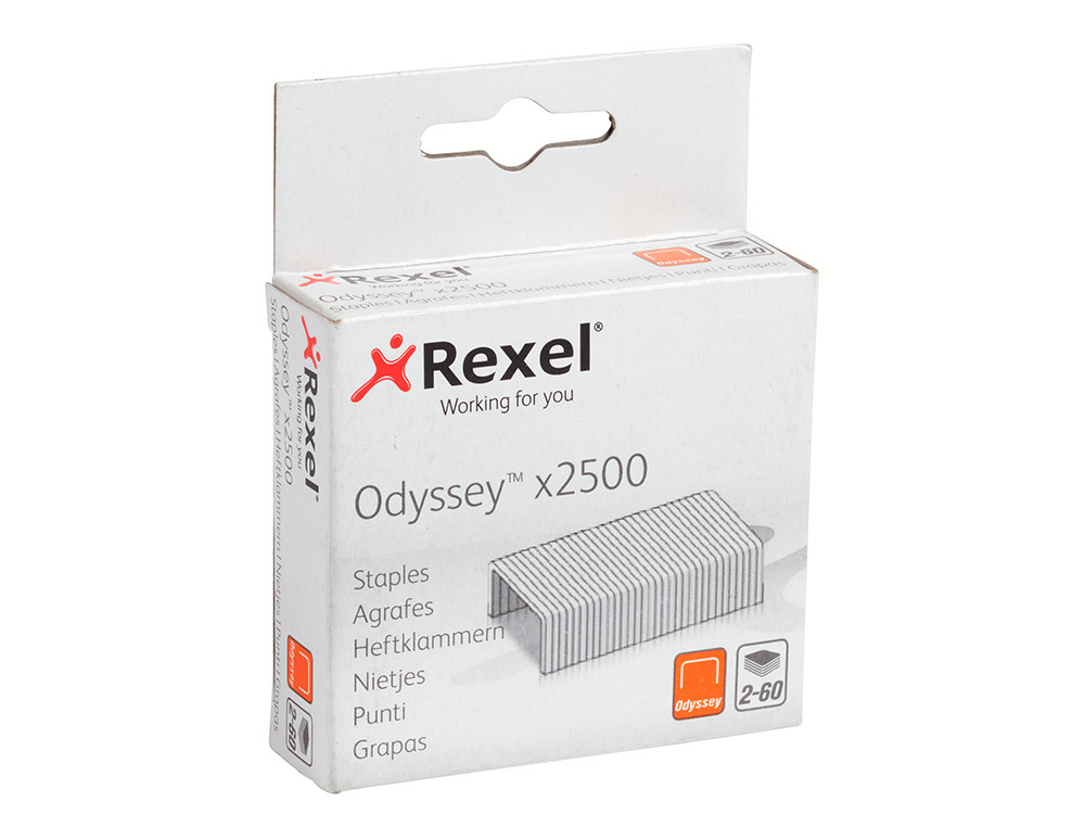 REXEL - GRAPAS ODYSSEY GALVANIZADAS -CAJA DE 2500- (Ref.2100050)