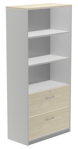 ROCADA - ARMARIO CARPETERO 195x90x45 ESTRUCTURA ALUMINIO FRONTAL Y TAPA ROBLE (Ref.1102AB08)