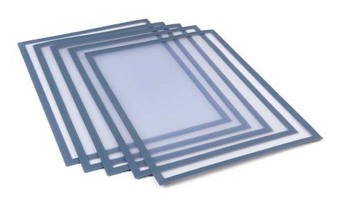 ROCADA - FUNDA PORTA CARTELES MAGNETICA A4 VERTICAL/HORIZONTAL GRIS PACK de 5 (Ref.RD-S0301A4)